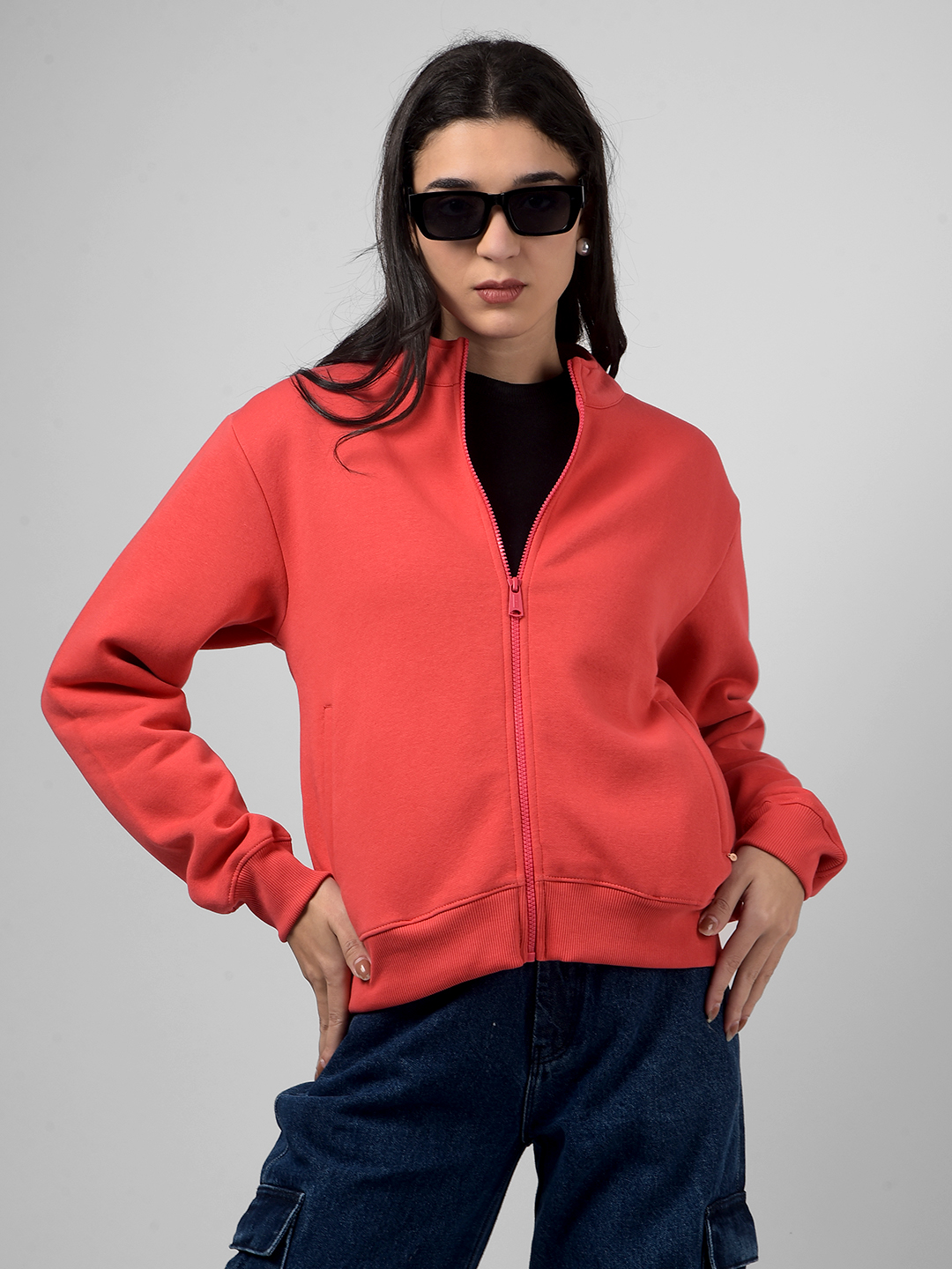 Numero Uno Women Solid Red Sweat Shirt